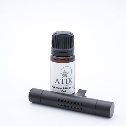 Dark Amber & Ginger Lily Car Vent Air Freshener - Atik Perfumes